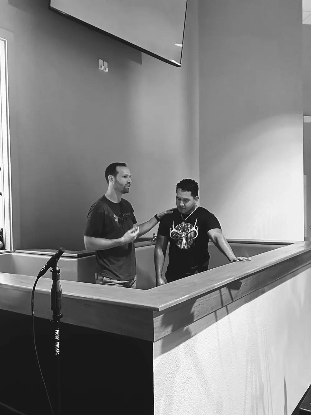 A baptism at Breakthrough Church this summer